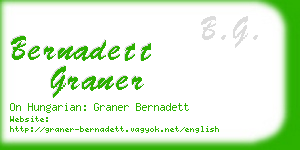 bernadett graner business card